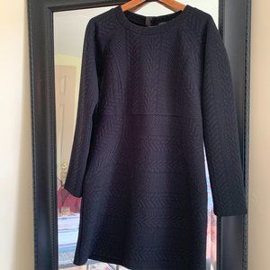 Cable Pattern Prana Dress.  Charcoal Black.  34 inches from Shoulder to Hem.